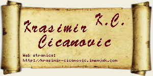 Krasimir Čičanović vizit kartica